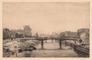 Parijs, uitzicht vanaf de Concorde-brug, 1866 door Maxime Lalanne