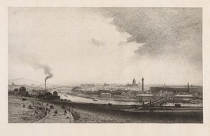 Parijs in 1867, Uitzicht vanaf de Trocadero door Maxime Lalanne