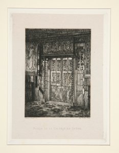 Porte de la galerie de chêne (Deur van de Eikengalerij), pl. 8 uit de suite Chez Victor Hugo (Victor Hugo) door Maxime Lalanne