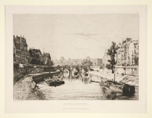 Gezicht vanaf Pont Saint-Michel door Maxime Lalanne