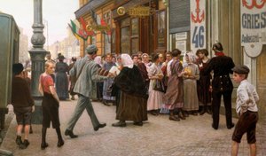 Ankerbroodverkoop in het 3e district in Wenen door Maximilian Lenz