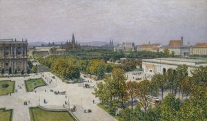 Zicht op de Ring in de richting van het stadhuis en het parlement