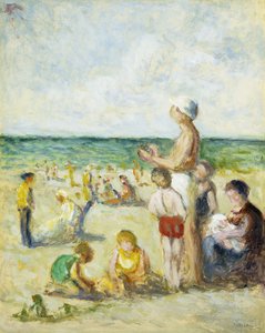 Op het strand in Normandië, ca. 1930