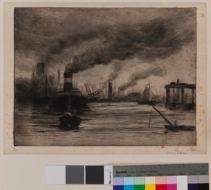 Haven van Rotterdam door Maximilien Luce