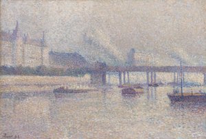De oevers van de Seine in Parijs, 1893 door Maximilien Luce