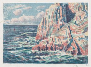 De Zee bij Camaret, De Rode Rotsen door Maximilien Luce