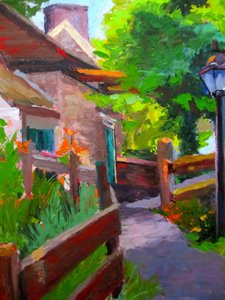 Charmant tuinpad door Maxine Shore