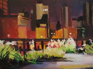 City Night Garden Glow door Maxine Shore