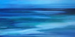 Diepblauwe oceaan – abstract