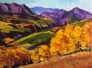 Uitzicht op de Golden Aspen-berg