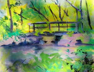 De Serene Forest-brug door Maxine Shore