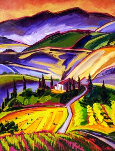 Het levendige Toscaanse landschap