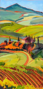 Het levendige Toscaanse landschap