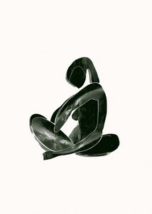 Abstracte zittende figuur