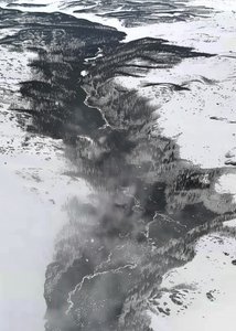 De kronkelende Winter River