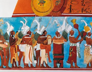 Reconstructie van de Bonampak-fresco
