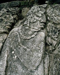 Stele in huis A, patio 2 in het paleis door Mayan