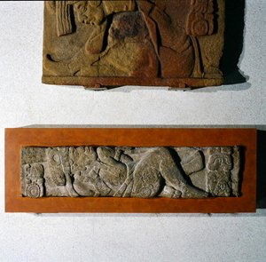 Latei 27 van Tonina, Chiapas, Mexico, Late Klassieke Periode (600-900 AD) door Mayan Mayan