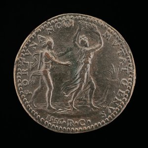 Apollo achtervolgt Daphne [achterzijde], 1556 door Medallist R.C.