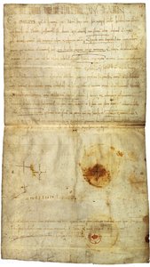 Diploma van Filips I ten gunste van de Abdij van St. Crépin in Soissons, met handtekening van Anna van Kiev, koningin van Frankrijk, 1063