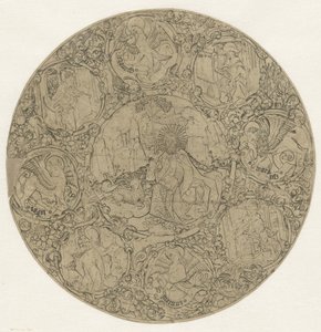 Johannes de Doper in de woestijn door Meester E.S.
