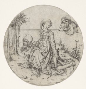 Aristoteles en Phyllis door Meester van het Amsterdamse Kabinet
