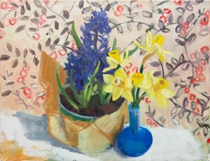 Lentebloemen (binnen), 2015 (olieverf op doek)