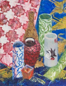 Stilleven met vijf vazen, 2007 (olieverf op doek)