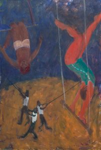 Trapezeartiesten, 2018 (olieverf op doek)