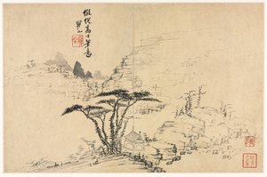 Landschappen in verschillende stijlen naar oude meesters, 1690 door Mei Qing