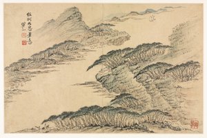 Landschappen in Verschillende Stijlen naar Oude Meesters, 1690 door Mei Qing