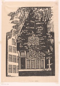 Begijnhof in Amsterdam door Meijer Bleekrode (signed by artist)