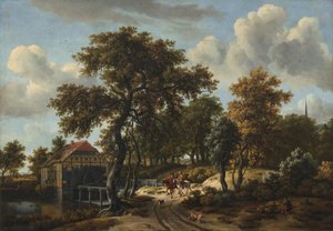 De reizigers door Meindert Hobbema