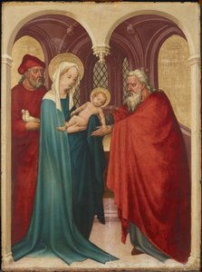 De presentatie van Christus in de tempel door Meister der Darbringungen