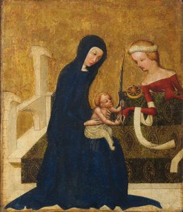 Mystieke bruiloft van de heilige Catharina door Meister von Heiligenkreuz