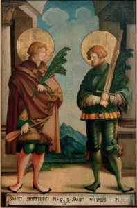 De heiligen Sebastian en Vitalis door Meister von Messkirch