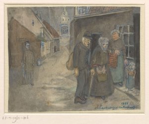 Berglandschap met naaldbomen door Melchior Küsel (I)