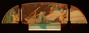Allegorie van de Herfst (Satyrmuziek met een Nimf die een Dubbelauloi blaast)