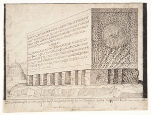 Een Sarcofaag in Constantinopel door Melchior Lorck