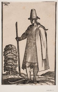 Griekse boer met een zeis in de rechterhand door Melchior Lorck