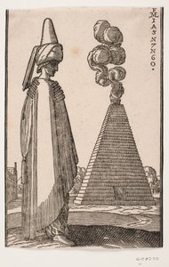 Man in mantel door Melchior Lorck