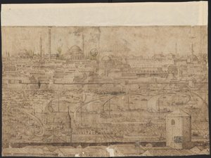Uitzicht op Constantinopel, Blad 8, Melchior Lorck, 1559 door Melchior Lorck
