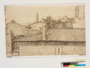 Uitzicht over Daken naar de Zuil van Arcadios in Constantinopel