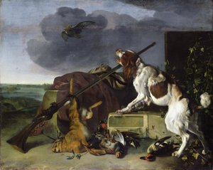 Hond die het wild verdedigt, 1658