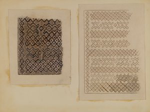 Materiaal geweven van kattenstaarten, ca. 1935 door Melita Hofmann