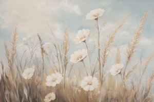 Rustige veldbloemen door Melloi Art Prints