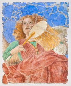 Muziekmakende engelen, c.1480 (gerestaureerde fresco)