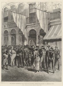 De Braziliaanse Opstand, Dagelijkse Schrik in Rio de Janeiro, het lezen van de Telegrammen in een Krantenkantoor door Melton Prior