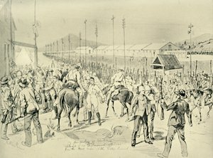 De Bezetting van Pretoria: Vrijlating van Britse Officieren, 1901 door Melton Prior