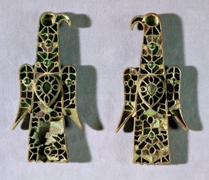 Paar Adelaarvormige Broches door Merovingian